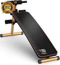 Sit up Bench, Adjustable Workout Bench for Ab Exercise, Curved Incline/Decline S