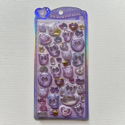 sanrio sticker sheet kuromi bonbon drop 3d stickers cute deco stickers