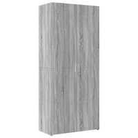 Wohnzimmer Highboard Sonoma Eiche Grau 80X42,5X185 Cm Holzwerkstoff