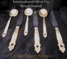 INTL Sterling Silver Royal Danish (3) 6.5" Soup Spoons + (3) 8.75" Place Knives