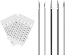 Body Piercing Needles 16G 14G Stainless Steel Sterile Disposable...