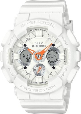 Casio G-Shock GMA-S120SA-7A1JF Limited White Orange Accent Damen 200m JDM Neu