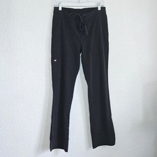 Women's Grey's Anatomy Signature Barco Scrubs Pants XS Black Drawstring Pockets