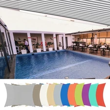 2Pack 19x13Ft/23x20Ft/23x22FT UV Block Rectangle Shade Sail Canopy Outdoor Pool