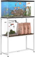 30 Gallon Fish Tank Stand, Upgraded Height Aquarium Stand Table with 2 Tiers ...