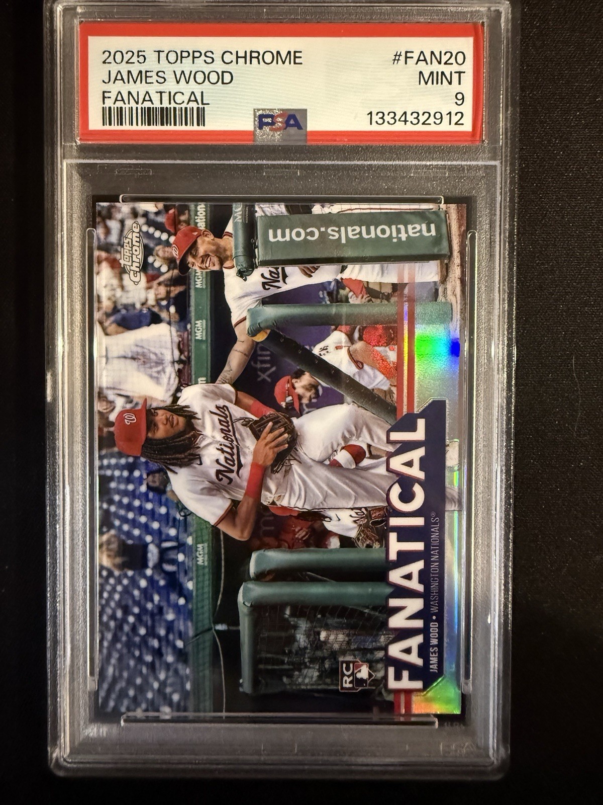 2025 Topps Chrome - Fanatical James Wood #FAN-20 (RC) SSP PSA 9 MINT