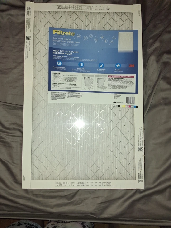 3M Filtrete Ultra Allergen 2X Bacteria & Virus Filter 16x25x1 1600 MPR 4 Pack - Image 2 of 3