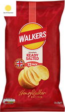 Ready Salted Multipack Crisps, 12 X 25G