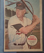 Topps 1967 Boog Powell #1 Baltimore Orioles Poster Inserts Baseball Card