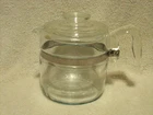 Vtg Pyrex Flameware 6 Cup Glass Coffee Pot Percolator & Lid Only 7756