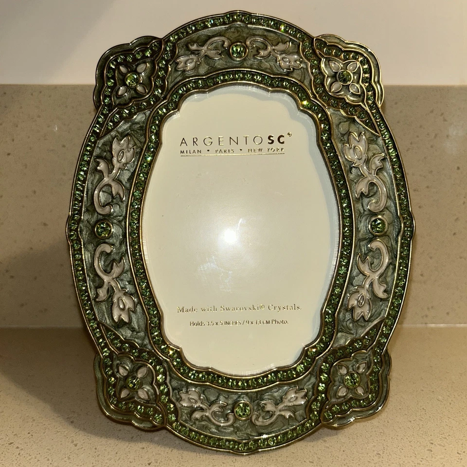 Whimsigoth 浪漫 Argento SC 施华洛世奇水晶相框 3.5x5 英寸 — 第 2/4 张图片