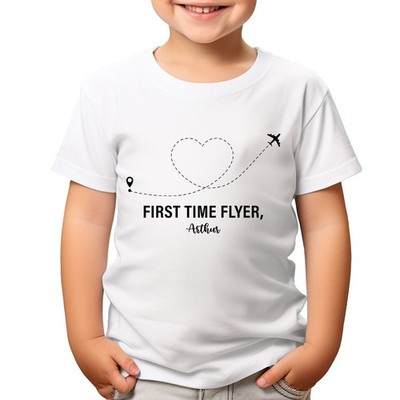 Individuelles herzförmiges Flugzeug Route T-Shirt für Kinder...