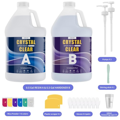 TQELFSS Epoxy Resin 1 Gallon, Crystal Clear Kit, 1 gallon,  - Picture 8 of 8