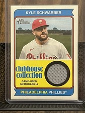 KYLE SCHWARBER 2023 TOPPS HERITAGE CLUBHOUSE COLLECT PHILLIES JERSEY PATCH RELIC