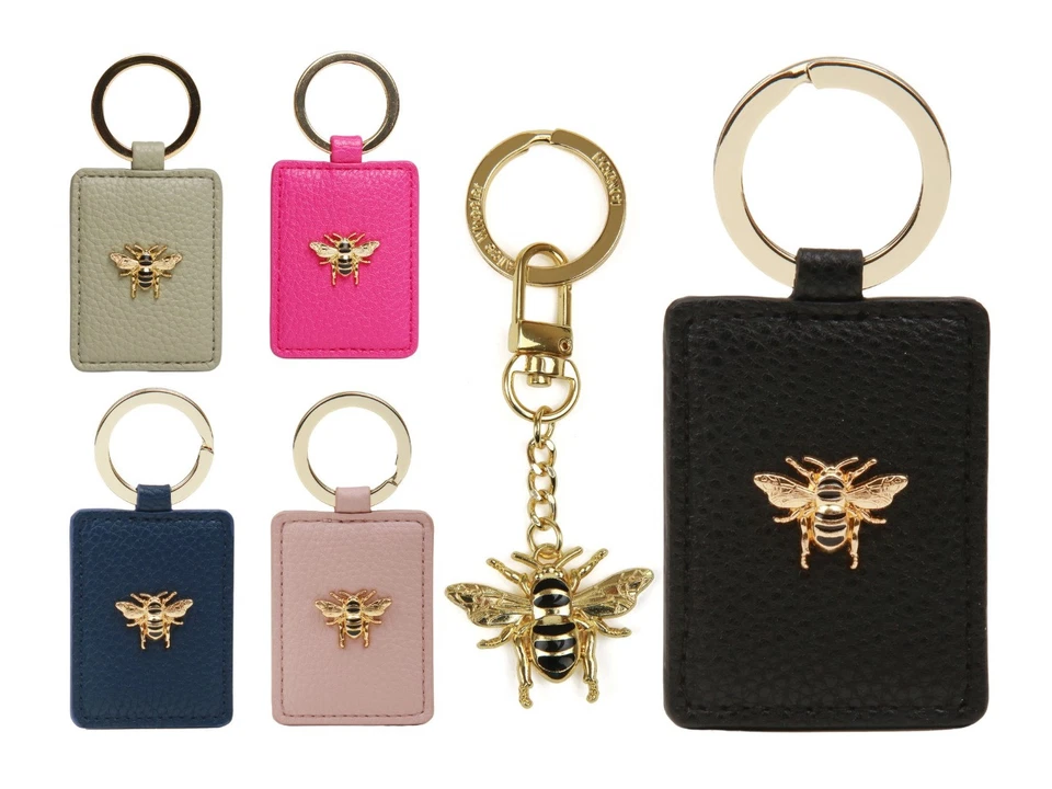 Alice Wheeler Bee Keyring Vegan Leather