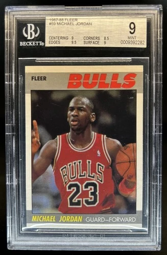 1987-88 Fleer Michael Jordan #59 Bulls BGS 9