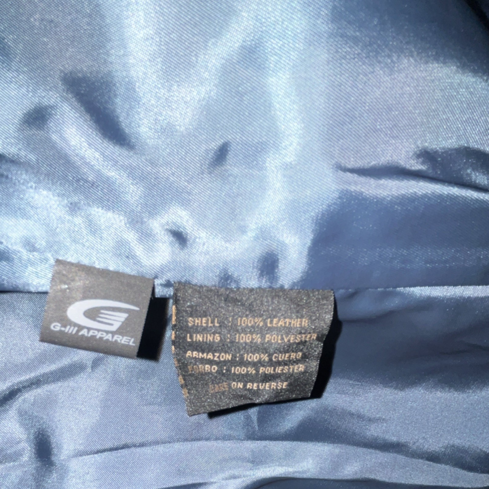 Siena Blue Leather Button-Up Lined Basic Jacket W… - image 1