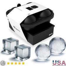 Ice Ball Maker Silicone Mold Slow Melting Dishwasher Safe Whiskey Cocktail Tray