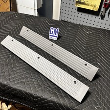 88-98 Chevy Gmc Obs Crew Cab Rear Door Entry Sill Scuff Plates Gray Rocker Trim 88-98 Chevy Gmc Obs Crew Cab Rear Door Entry Sill Scuff Plates Gray Rocker Trim