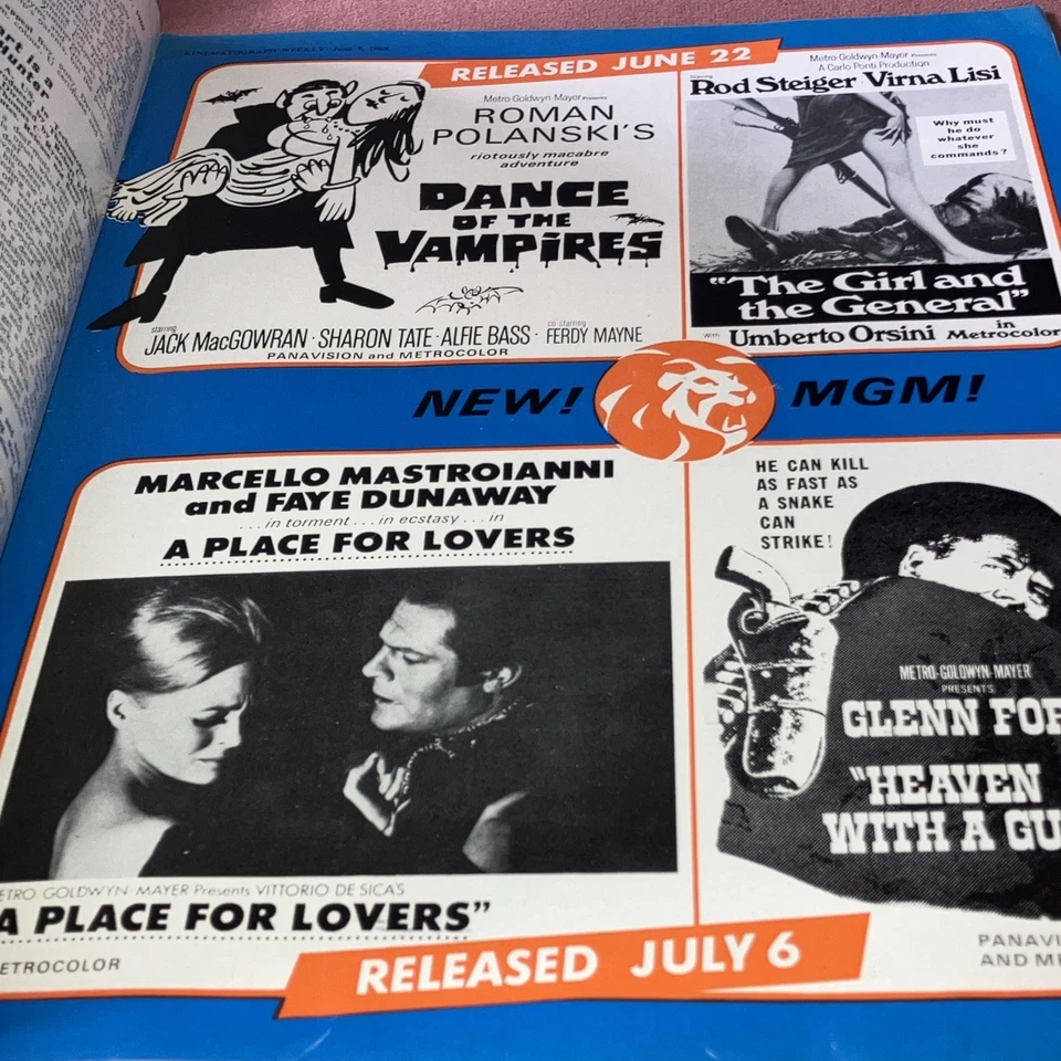 Kine Weekly 1969. Toomorrow. The illustrated man. Fiona Fullerton. Italian Job. - Image 2 of 2