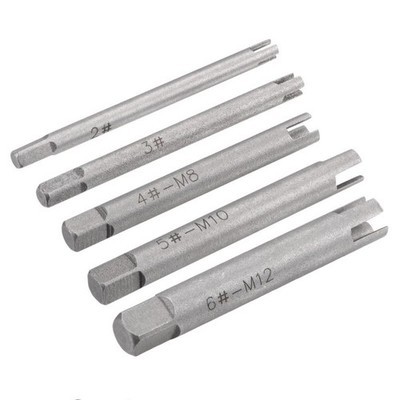5pcs Tap Extractors Set M5-M12 3/4 Flutes Broken Stripped Screw Thread Remover