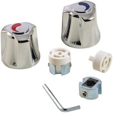 Danco 80016 Faucet Handle, Zinc, Chrome Plated, For: Universal Two Handle Kitche