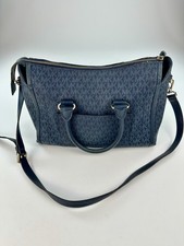 Michael Kors Carine Medium Satchel Blue Signa...