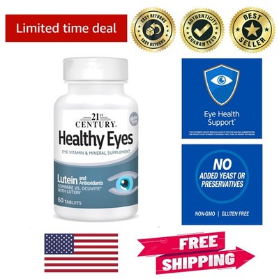 Daily Eye Support Lutein Tablets, 60 Count - Gluten-Free and Proven Quality