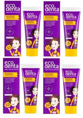 4x Kake Make Kids Raspberry Toothpaste 75ml Childrens Oral Care Age 3 Plus Gel