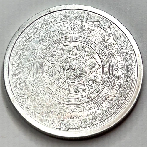 1/4 oz Aztec Calendar .999 Fine Silver Round Bullion Golden State Mint - 14