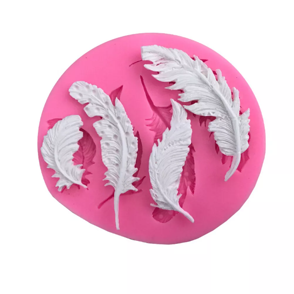 Feather silicone fondant mold cake decorating tools chocolate