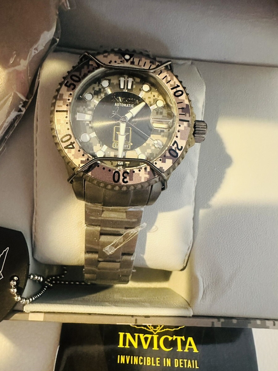INVICTA 31858 38mm Grand Diver Army Auto Stainless Steel Bracelet Watch-Gunmetal INVICTA 31858 38mm Grand Diver Army Auto Stainless Steel  main image 4