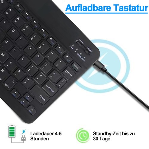 Deutsche Wireless Tastatur kabellos Keyboard Inkl. Funk Maus Für PC Handy Tablet - Bild 8 von 33
