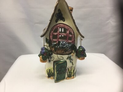 Blue Sky Clay Works Cottage Heather Goldminc 2000 Chipped