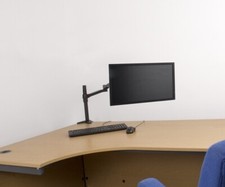 Single head Duel Arm Multi Position Monitor TV PC Desk Mount Up To 27"