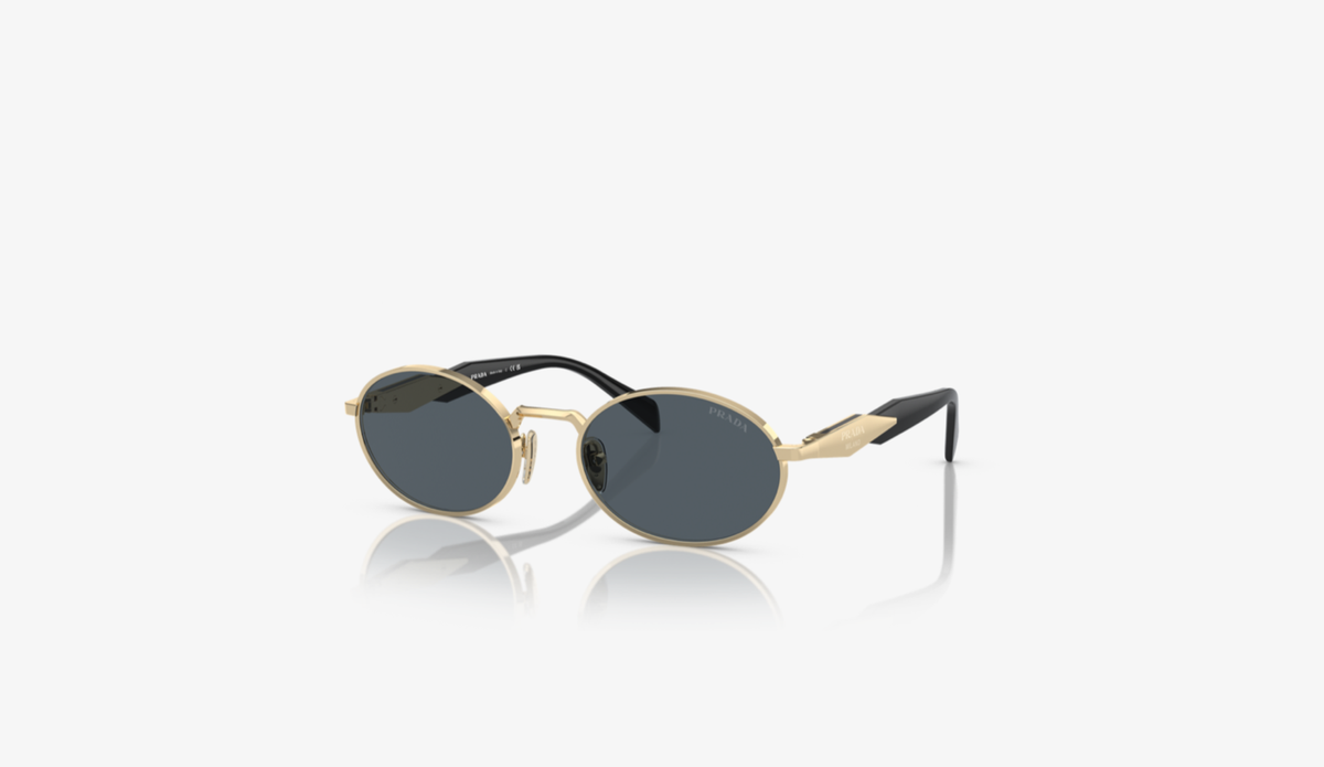 Prada 65ZS ZVN09T 55 Pale Gold Dark Gray Sunglasses PR65ZS