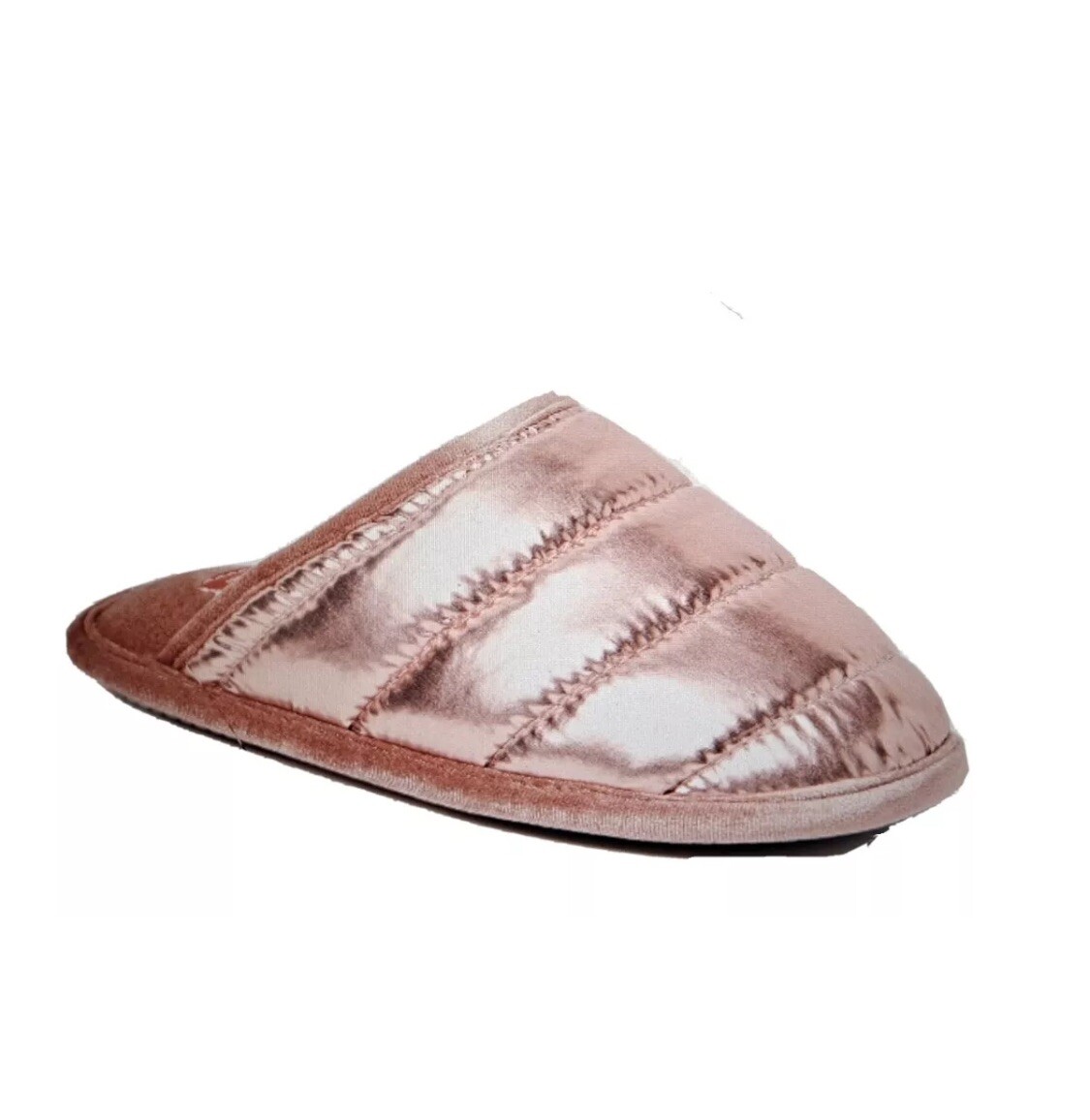 PANTOFOLA D’ORO DF by Dearfoams Ciabatta Donna Tampone Metallizzato Taglia 7 8 Memory Foam Nuova con etichette Rosa