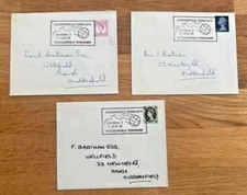 1970 Huddersfield Town Div 1 champions, pre decimal stamped envelopes (X3)  #2