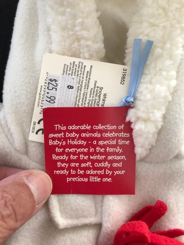 Baby Gund NWT Snowman Jacket - 3-12 Months - 第 3/12 張圖片