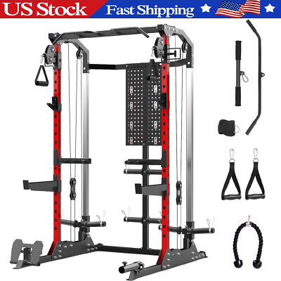 Power Cage Power Rack Multi-Function Squat Rack w/Cable Crossover