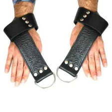 Leather Suspension Wrist Cuffs Cuffs Restraints Set 2 Pieces