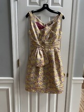 Zac Posen Target 20th Anniversary Metallic Brocade Draped Party Dress Size 4