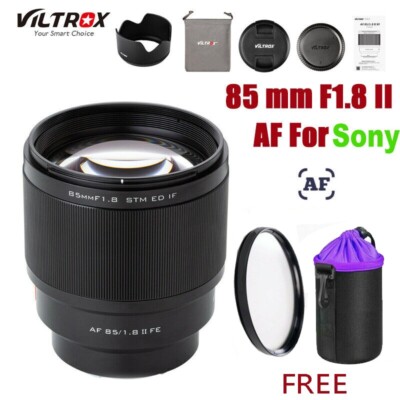 Viltrox 85mm F1.8 II AF Large Aperture STM Lens for Sony E-Mount A9 A7R2 A6400