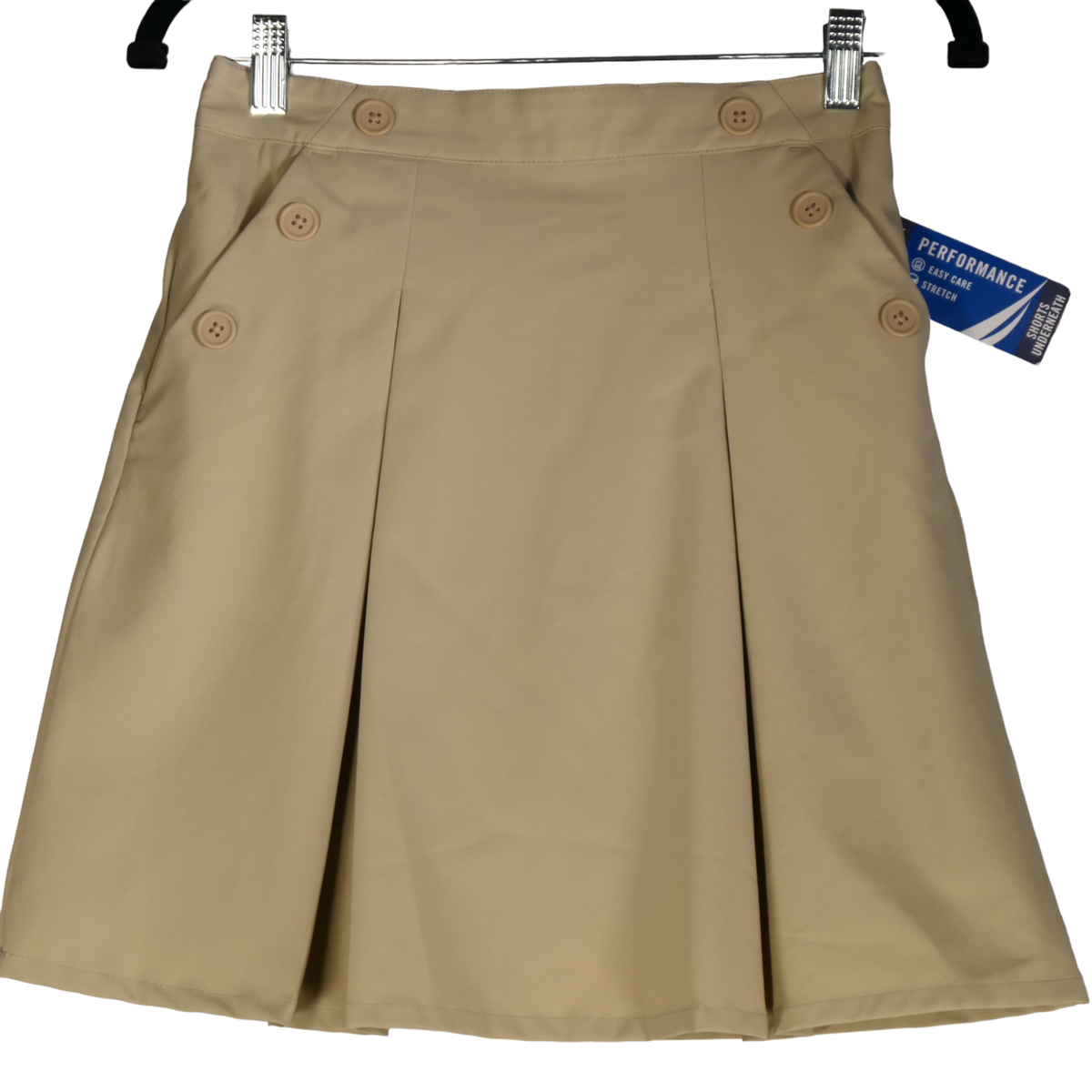NEW Nautica School Uniform Skort Girls Size 16 Beige Khaki Skirt