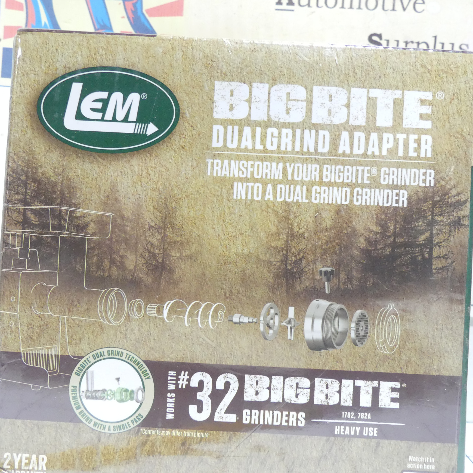 Lem Meat Grinder Attachment Big Bite BigBite Dual Grind Adapter 32