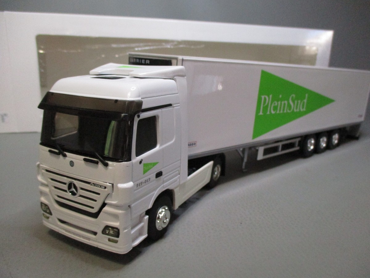 Miniature 1/43 camion semi-remorque Tautliner Mercedes Actros Transports Voiron Eligor miniasec - Collection