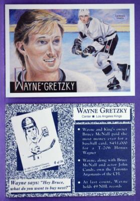 Wayne Gretzky Los Angeles Kings 1991 Cardboard Dreams Oddball Art Card #4 TYPE B