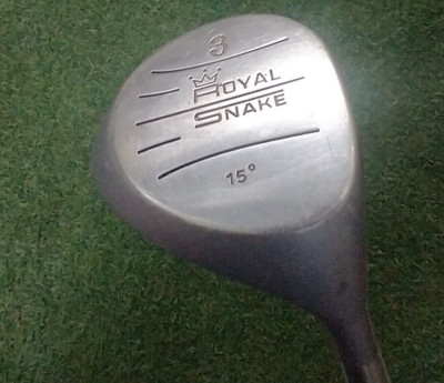 KING SNAKE # 3 WOOD 15° LOFT W/44'' RH REGULAR FLEX APPOLLO STEEL SHAFT - NICE!