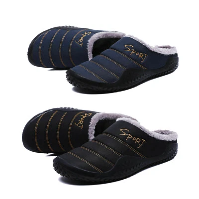 JACKSHIBO Herren Pantoffeln Puschen Hausschuhe Schlappen Schuhe Winter Warm