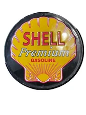 Shell Premium Gasoline Tin Sign - Retro Style Americana 1950’s - 1960’s